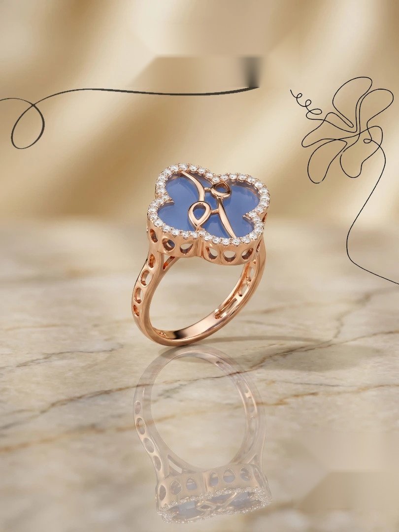 Charming Butterfly Diamond Ring